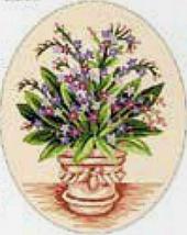 Lila csokor - ovális - Via