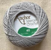 Anchor mercer crochet 40/20gr - szürke (10) - 40/20gr