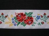 Matyó szalag 5 cm (fehér) - Matyó szalag