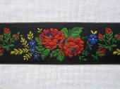 Matyó szalag 5 cm (fekete) - Matyó szalag