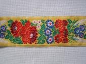 Matyó szalag 7 cm (sárga) - Matyó szalag