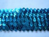 Gumis flitter szalag (türkizkék) - Gumis flitter
