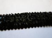 Gumis flitter szalag (fekete) - Gumis flitter