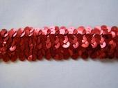 Gumis flitter szalag (piros) - Gumis flitter