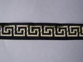 Íjász szalag -szögletes 1,5cm (fekete-arany) - Íjász
