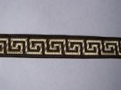 Íjász szalag -szögletes 1,5cm (barna-arany) - Íjász