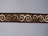 Íjász szalag -csiga 1,5cm (bordó-arany) - Íjász