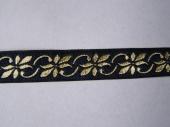 Íjász szalag -virágos 1,5cm (kék-arany) - Íjász