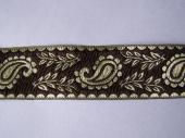 Íjász szalag - leveles 3cm (barna-arany) - Íjász