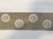 Margarétás szalag 38mm - Egyéb hímzett szalag