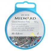Üvegfejű, acél gombostű 30 x 0,60 mm - Gombostűk