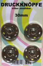 Fém patent 30mm ezüst 4db/lev - Patentok