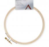 Hímzőráma, fa + sárgaréz, 30 cm - Fa hímzőrámák