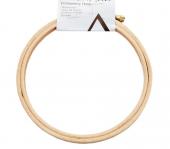Hímzőráma, fa + sárgaréz, 25 cm - Fa hímzőrámák