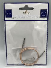 DMC cserélhető elforgó végű damil kötőtűhöz - 40cm - DMC cserélhető eforgóvégű kötőtű