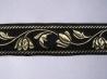 Íjász szalag -tulipános 3cm (fekete-arany) - Íjász